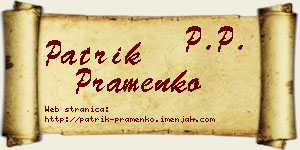 Patrik Pramenko vizit kartica